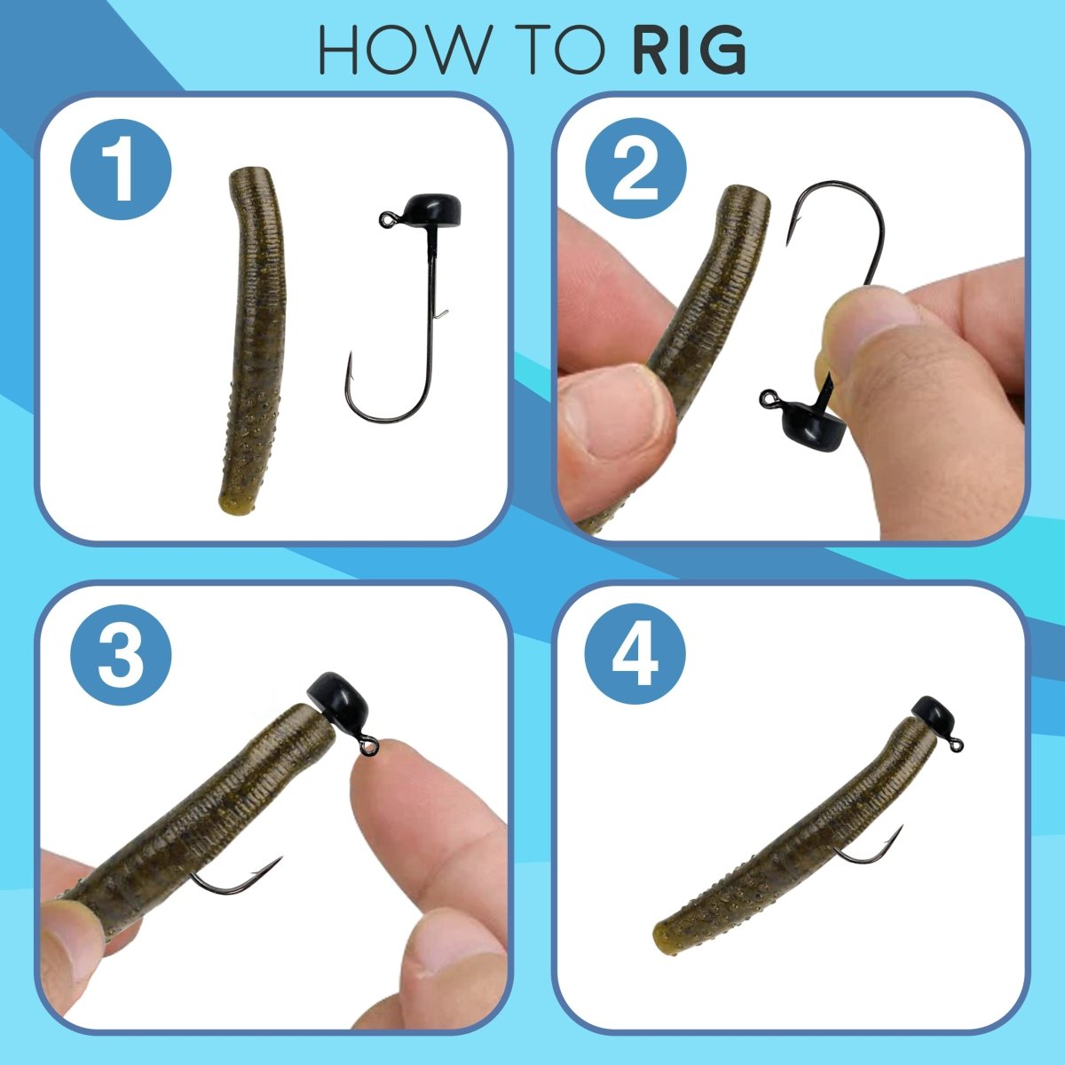 Reaction Tackle Tungsten Ned Rig - Shroom Jigs (5 - Pack) - The Snag Bin