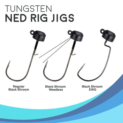 Reaction Tackle Tungsten Ned Rig - Shroom Jigs (5 - Pack) - The Snag Bin