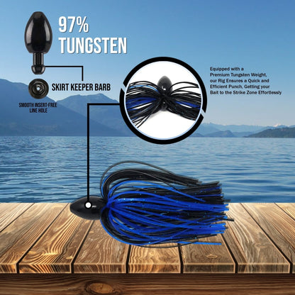Reaction Tackle Tungsten Punch Rig/Punch Weight with Skirt - The Snag Bin
