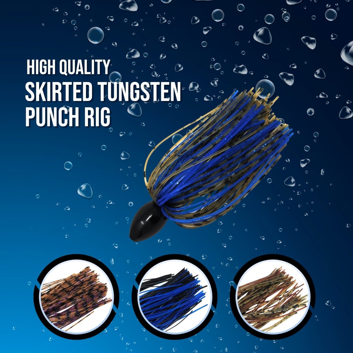 Reaction Tackle Tungsten Punch Rig/Punch Weight with Skirt - The Snag Bin
