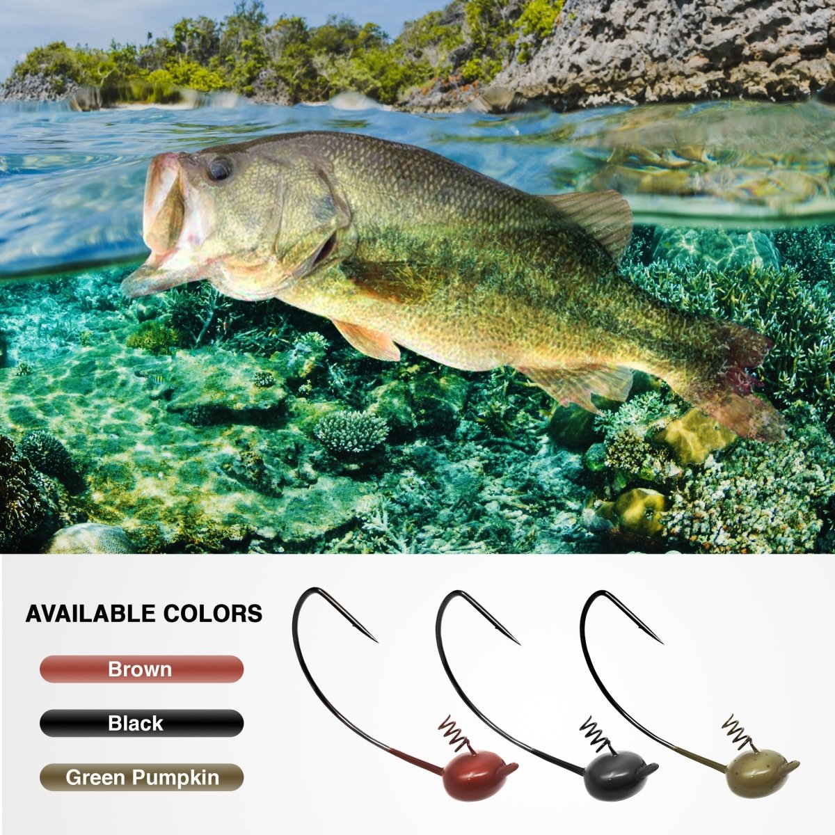 Reaction Tackle Tungsten Shaky Head Jigs 5 - Pack - The Snag Bin