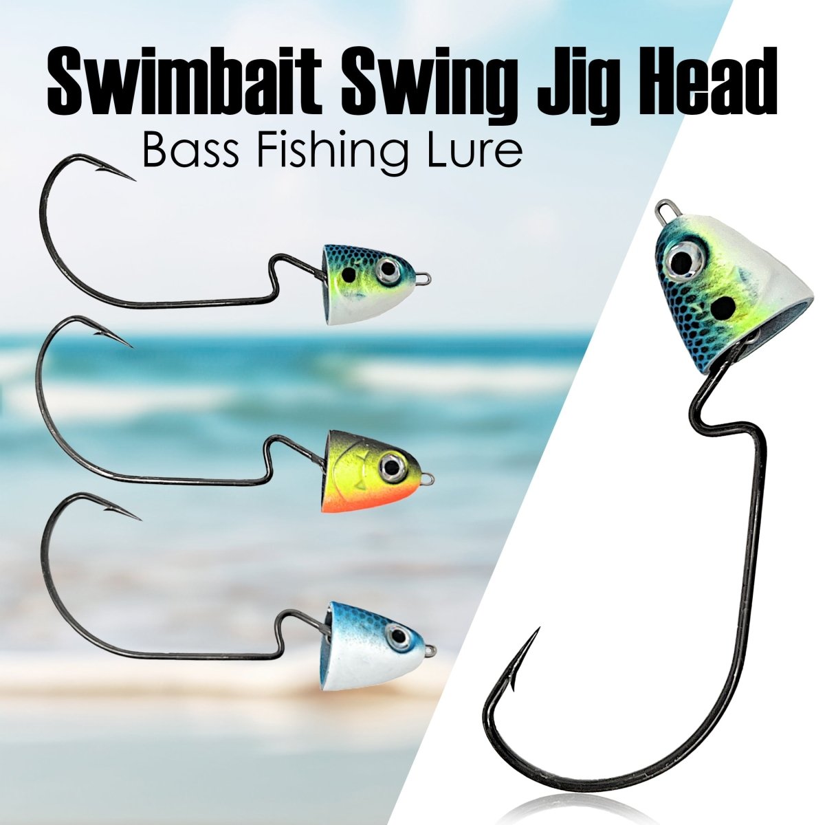 Reaction Tackle Tungsten Swing/ Swimbait Jig Heads - The Snag Bin