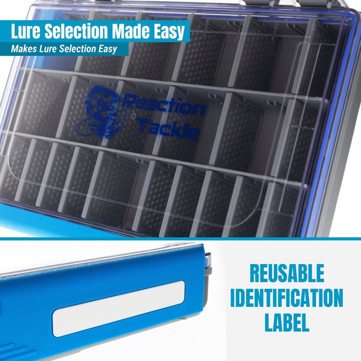 Reaction Tackle Ultra Elite Tackle Tray - Water Resistant with Single Clip Design - New - The Snag Bin