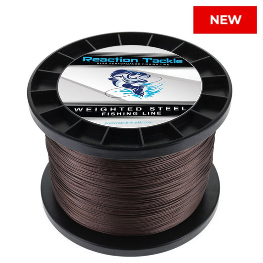 Reaction Tackle Weighted Stainless Steel Trolling Line 45LB - Premium Weighted Fishing Wire - New - The Snag Bin