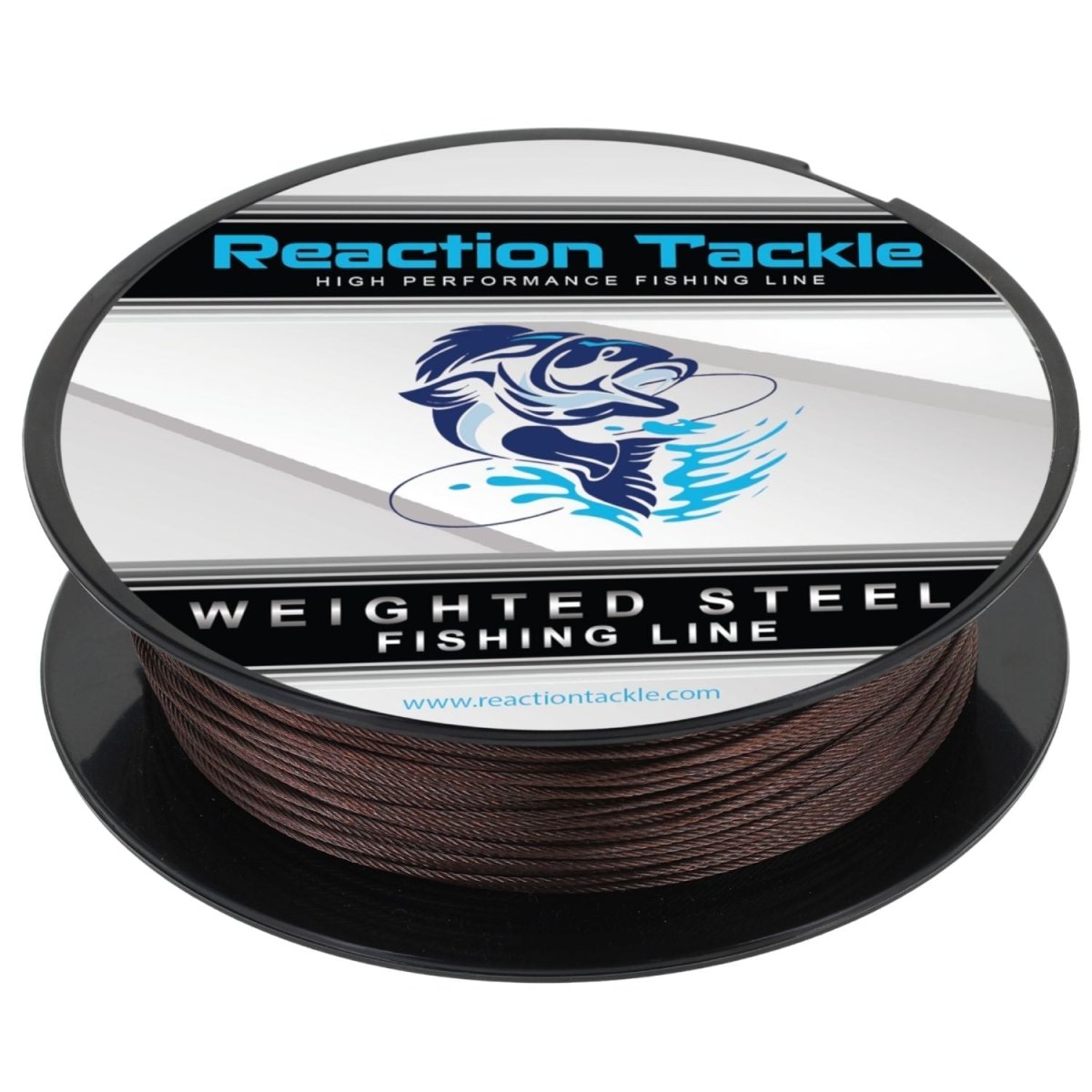 Reaction Tackle Weighted Stainless Steel Trolling Line 45LB - Premium Weighted Fishing Wire - New - The Snag Bin