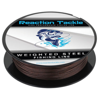 Reaction Tackle Weighted Stainless Steel Trolling Line 45LB - Premium Weighted Fishing Wire - New - The Snag Bin