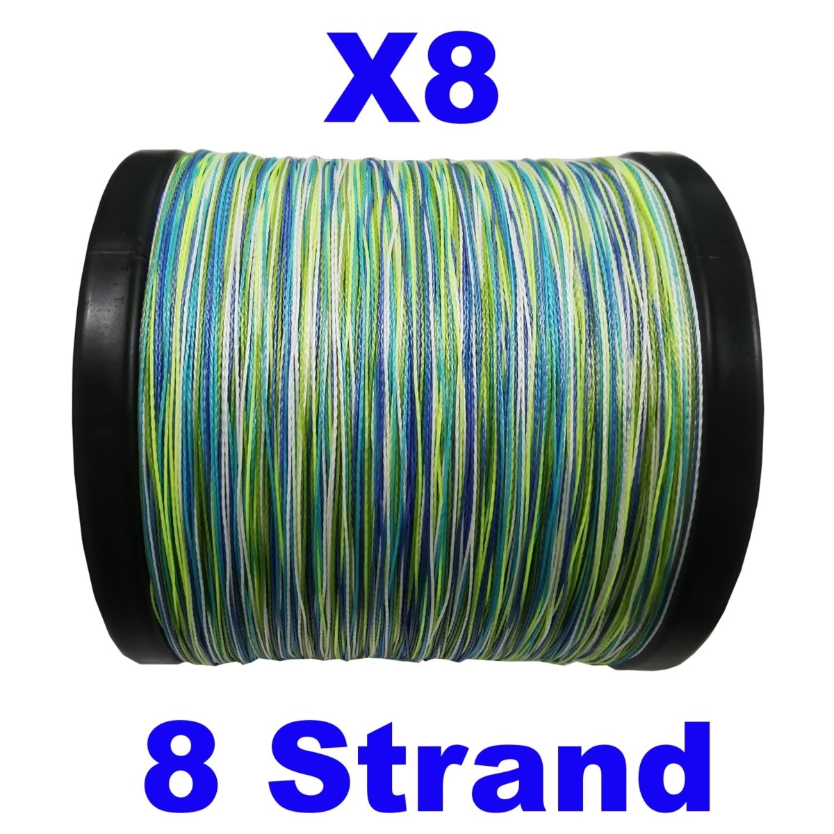Reaction Tackle X8 Braided Fishing Line - Aqua Camo 8 Strand - The Snag Bin