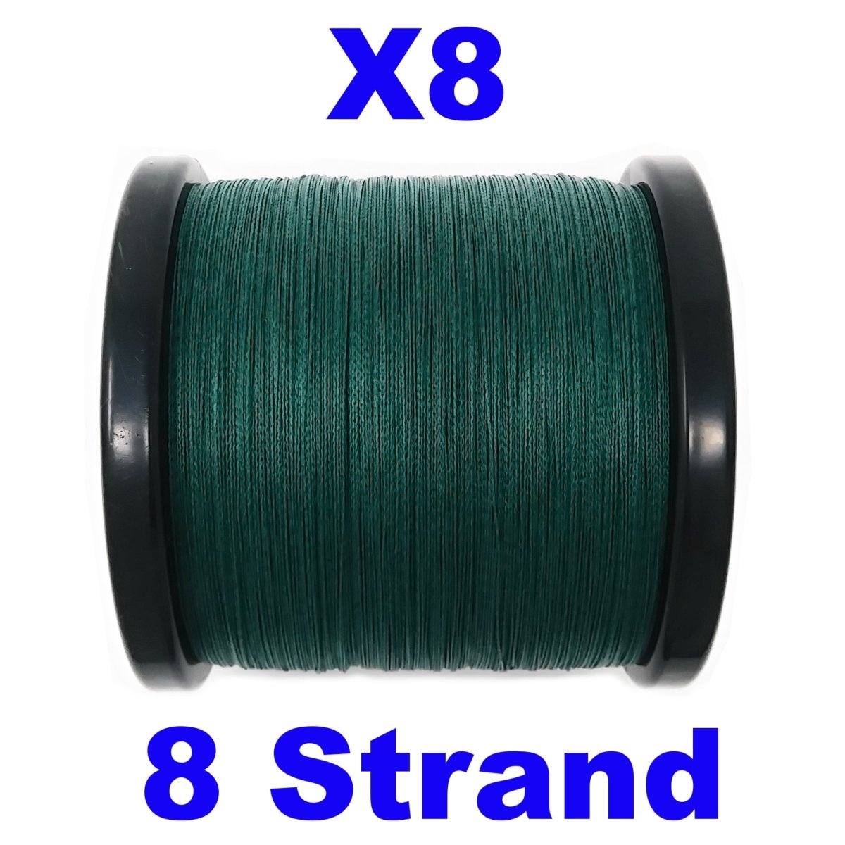 Reaction Tackle X8 Braided Fishing Line - Moss Green 8 Strand - The Snag Bin