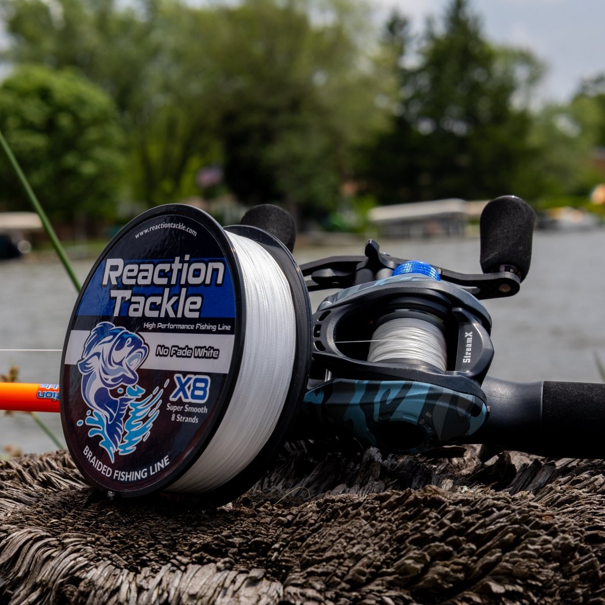 Reaction Tackle X8 Braided Fishing Line - NO FADE White 8 Strand - NEW - The Snag Bin