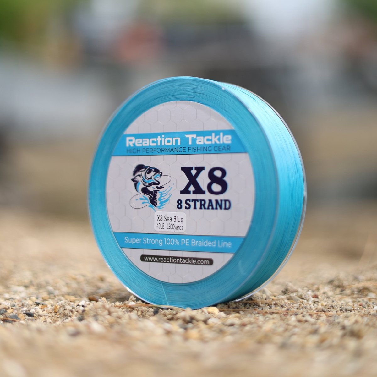 Reaction Tackle X8 Braided Fishing Line - Sea Blue 8 Strand - The Snag Bin