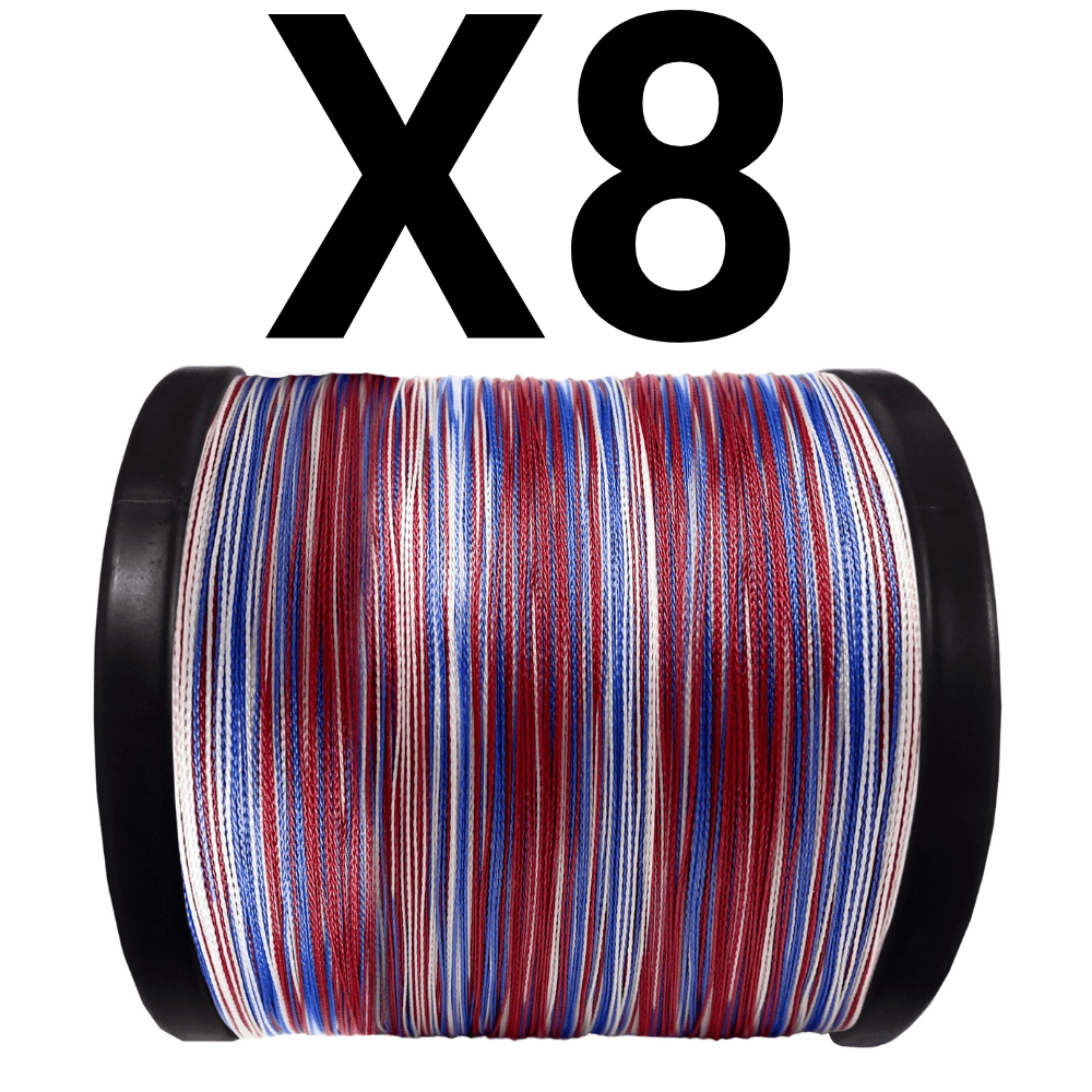 Reaction Tackle X8 Braided Fishing Line - USA Camo 8 Strand - NEW - The Snag Bin
