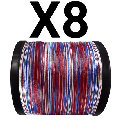 Reaction Tackle X8 Braided Fishing Line - USA Camo 8 Strand - NEW - The Snag Bin