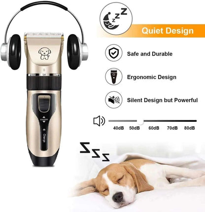 Rechargeable Dog Clippers, Low Noise - The Snag Bin