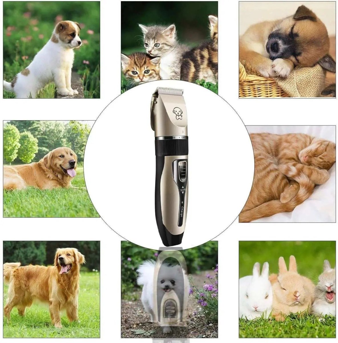 Rechargeable Dog Clippers, Low Noise - The Snag Bin