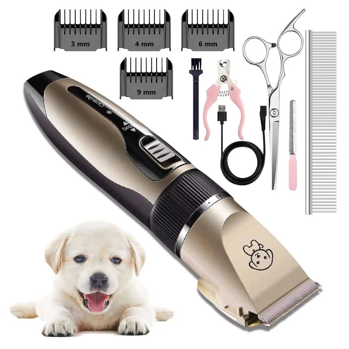Rechargeable Dog Clippers, Low Noise - The Snag Bin