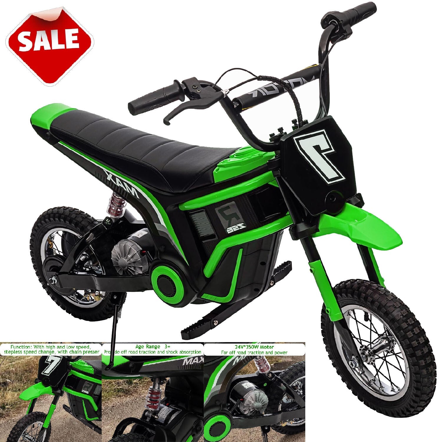 24V Electric Ride-On Kids Dirt Bike Motocross Motorcycle