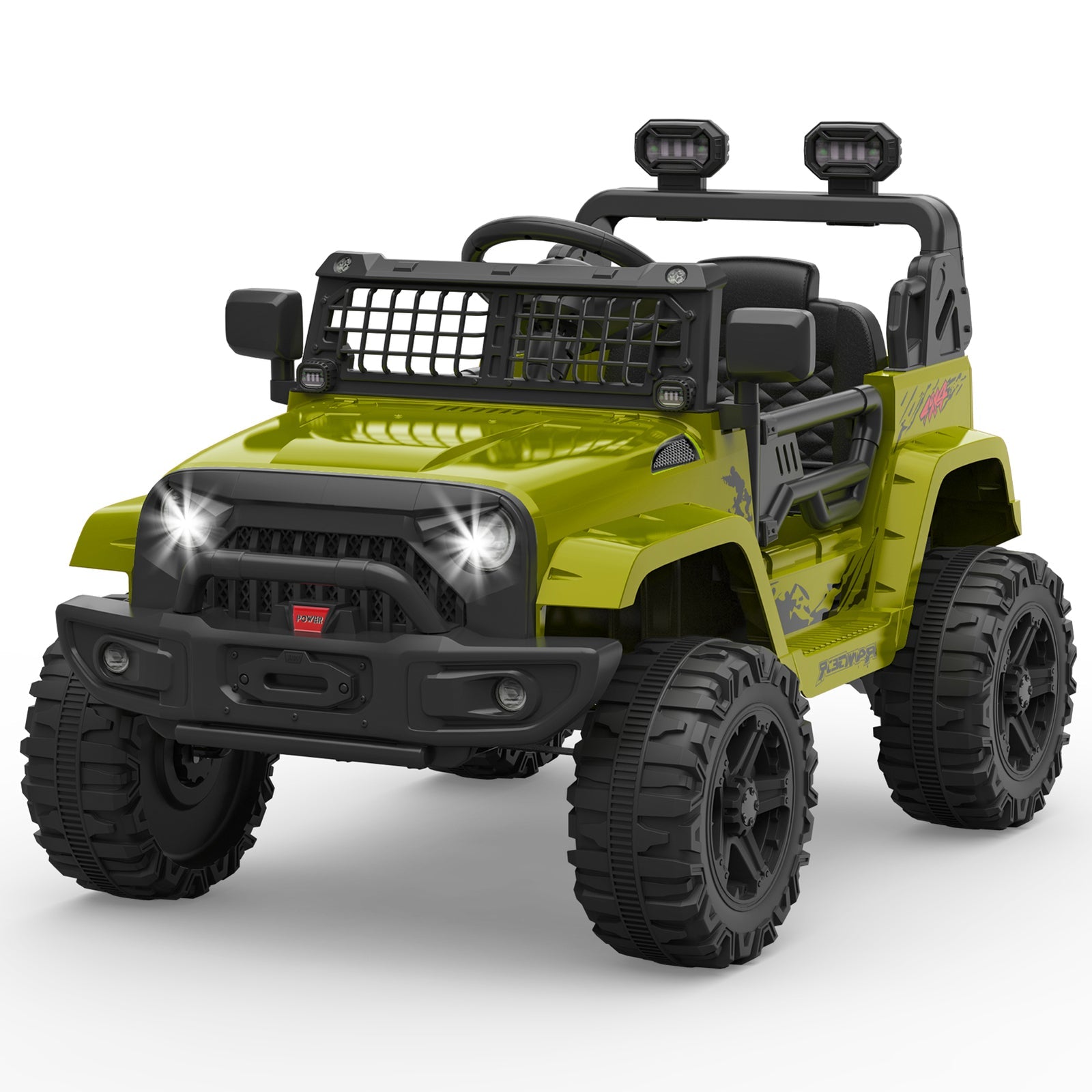 12V Battery-Powered Electric Ride-On Truck with Remote Control and LED Lights