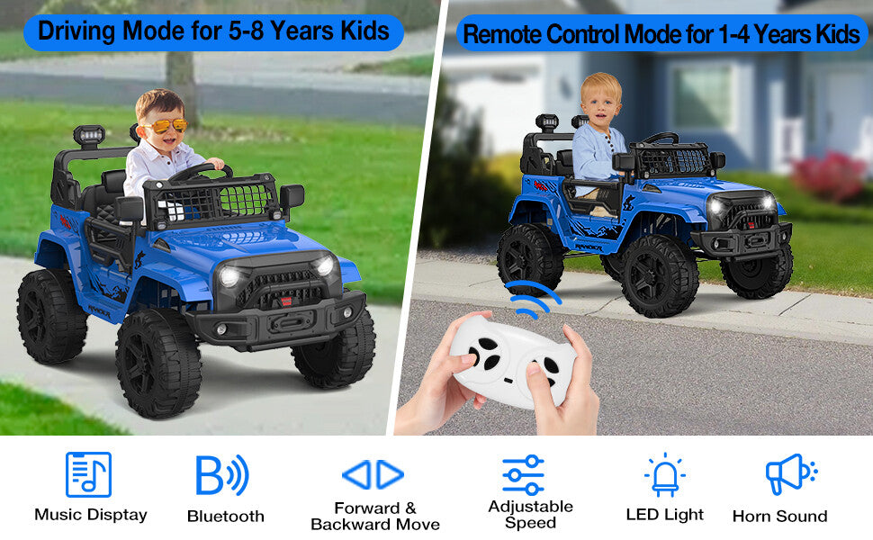 12V Kids Electric Ride-On Truck with Remote Control and Spring Suspension