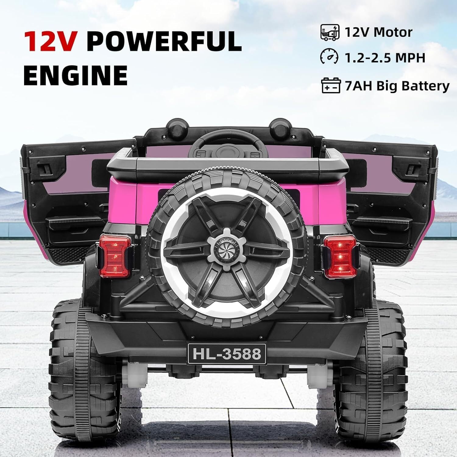 12V Electric Ride-On Truck Car for Kids Ages 3+ with 2.4G Remote Control