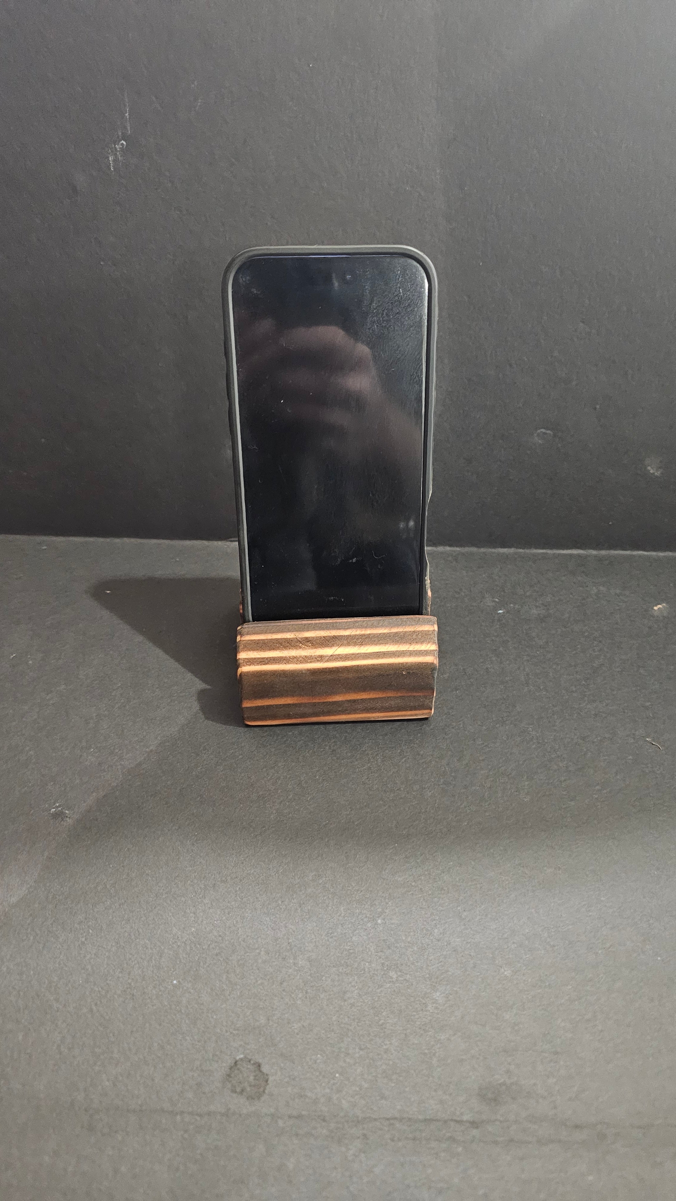 Rustic utility phone holder