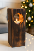 Rustic Wooden Candle Holder for Tealights