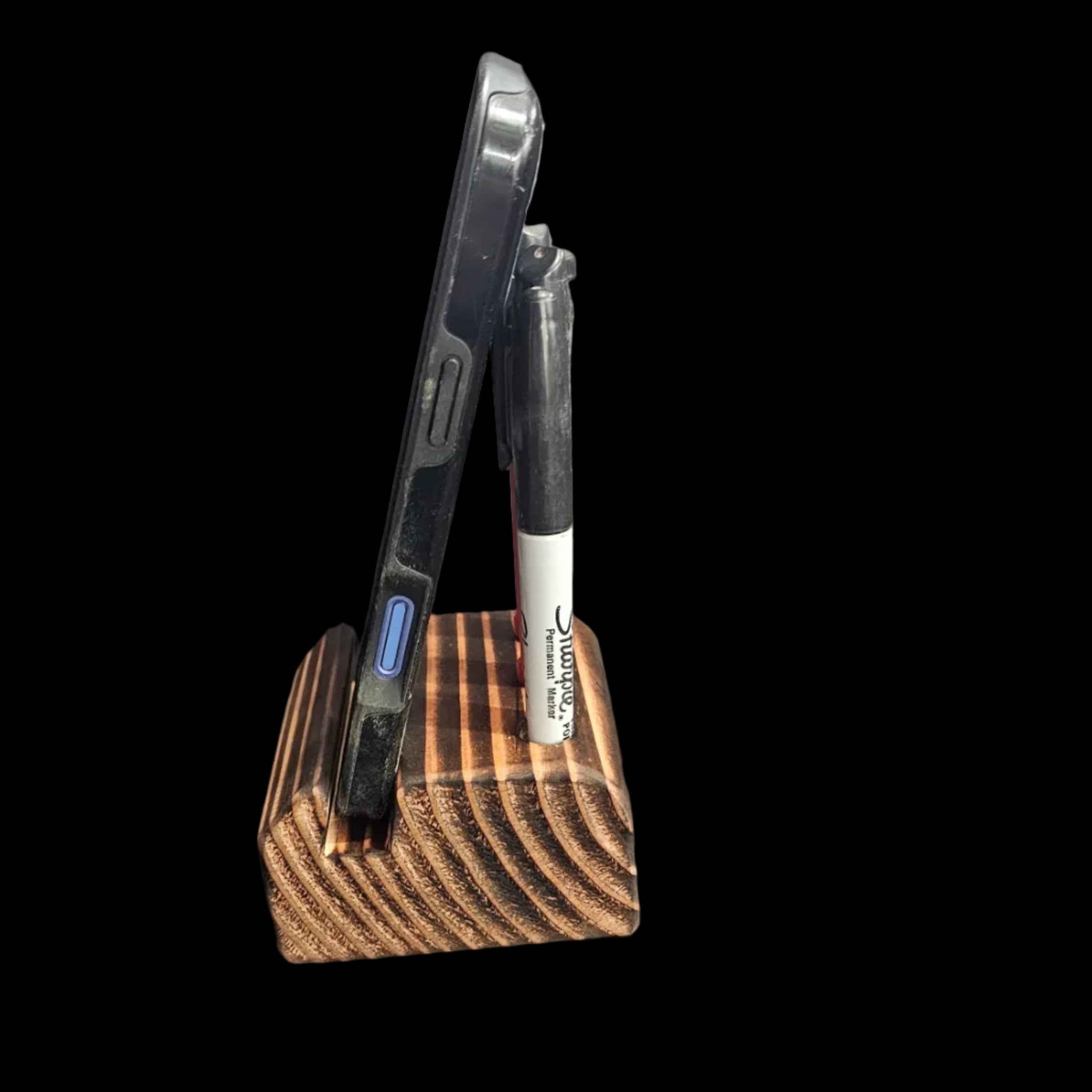 Rustic utility phone holder