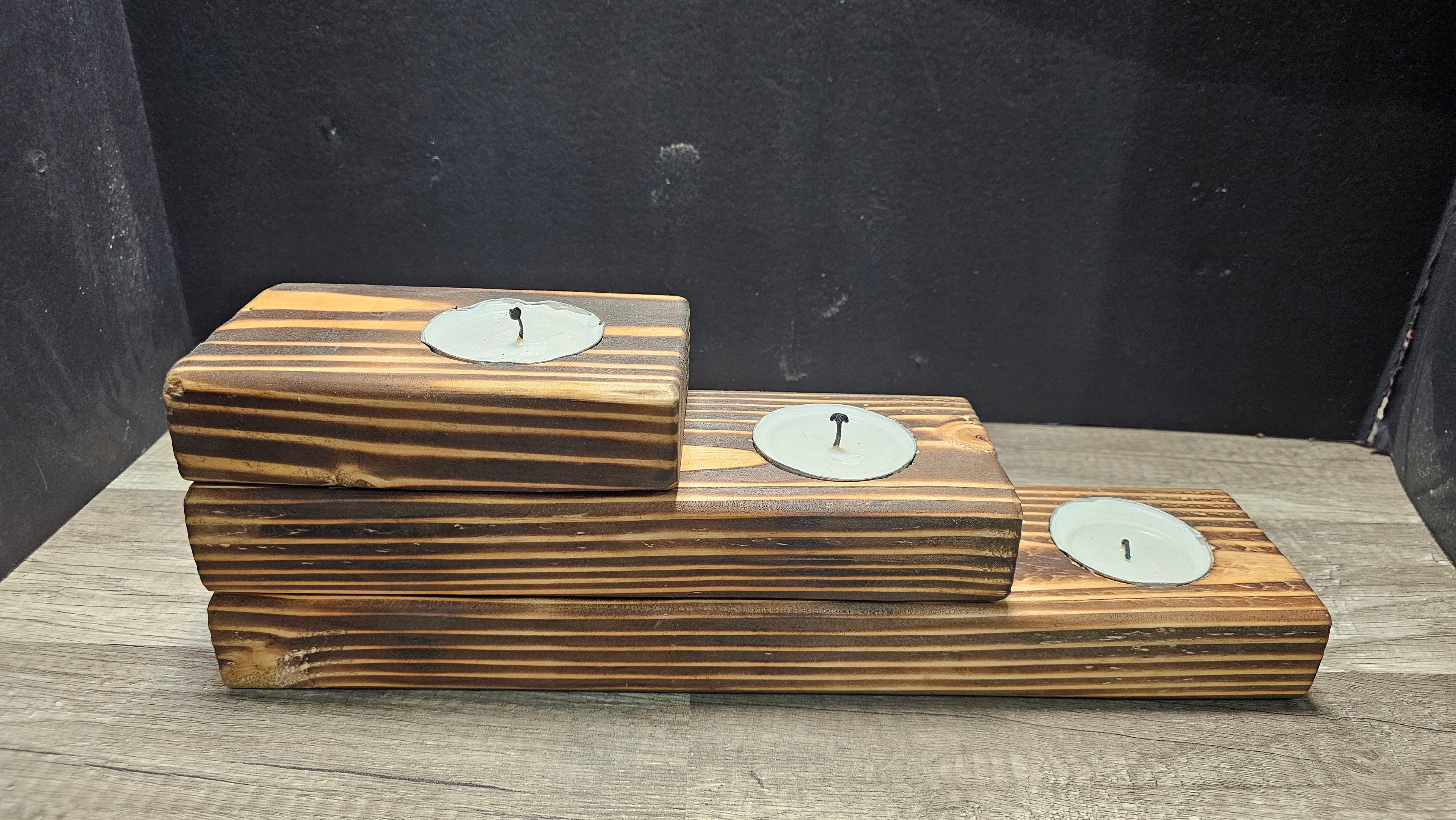 Rustic Tealight Ladder