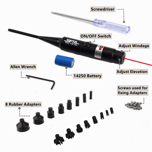 SFT2 Tactical Universal Laser Bore Sighter for .22 to .50 Caliber Scope - The Snag Bin
