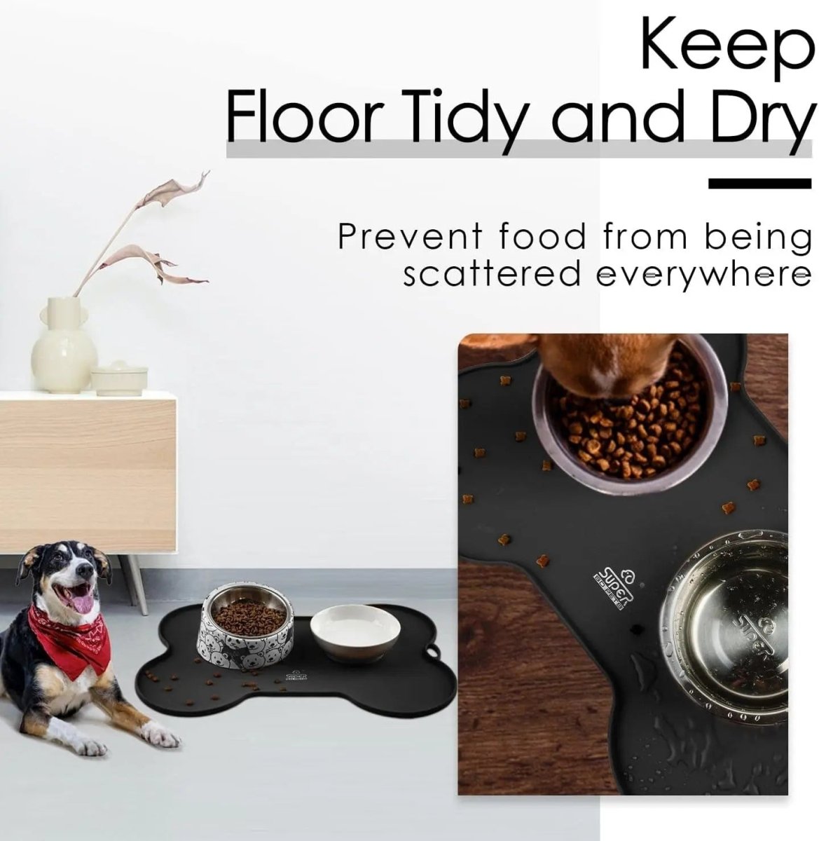 Silicone Non Spill Cat Feeding Mat Puppy Placemat Waterproof - The Snag Bin