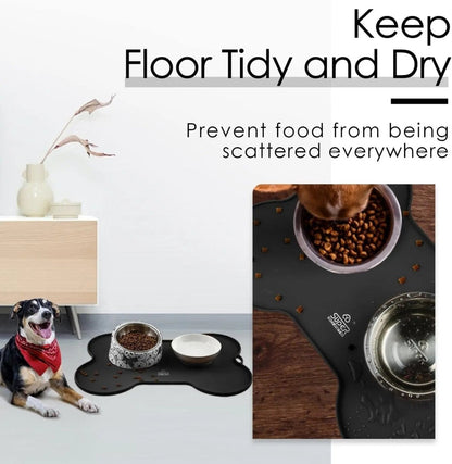 Silicone Non Spill Cat Feeding Mat Puppy Placemat Waterproof - The Snag Bin