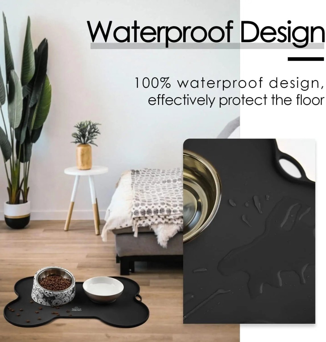 Silicone Non Spill Cat Feeding Mat Puppy Placemat Waterproof - The Snag Bin