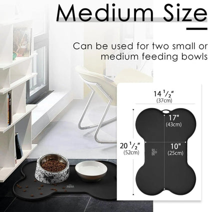 Silicone Non Spill Cat Feeding Mat Puppy Placemat Waterproof - The Snag Bin
