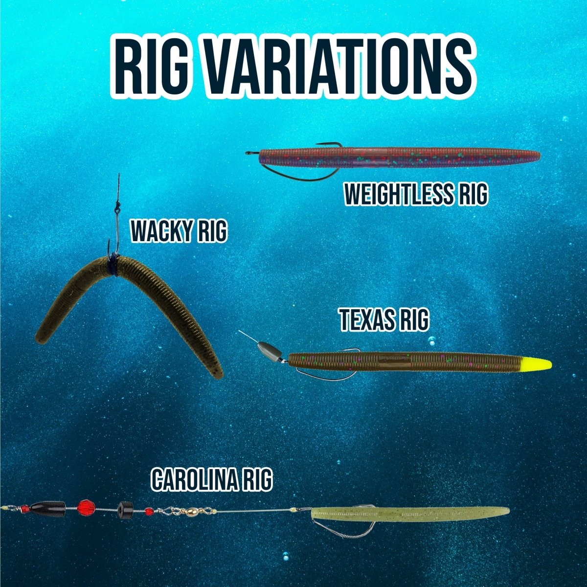 Soft Plastic Wacky Worms 5.5in - 24 Pack - The Snag Bin