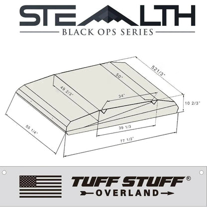 Stealth Hardshell Rooftop Tent – Aluminum – 3 Person – Black – Low - Profile Overland Tent - The Snag Bin