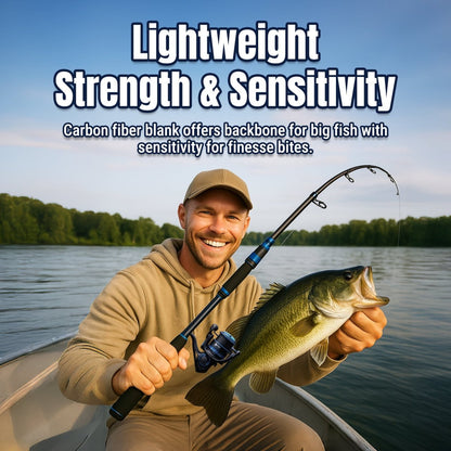 Telescopic Spinning Rod – Carbon Travel Fishing Rod - The Snag Bin