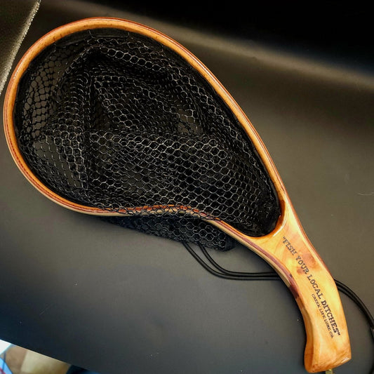 The "Critter Getter" Wood w/ Rubber Landing Net - The Snag Bin