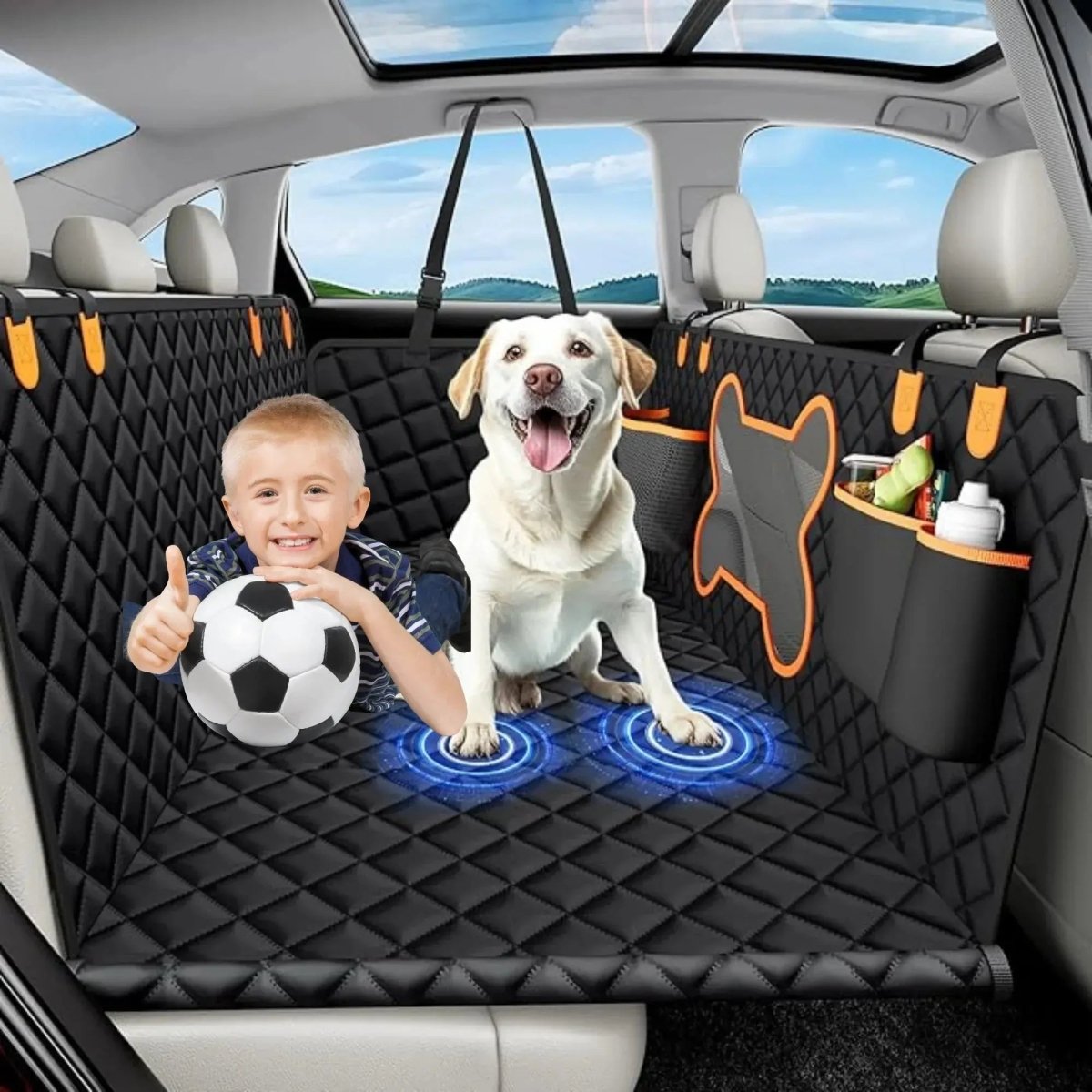 The Miracle Brands – Heavy - Duty Dog Car Seat Cover, 400 lbs Support, Waterproof Hard Bottom - The Snag Bin