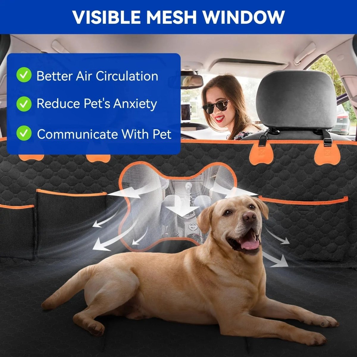 The Miracle Brands – Heavy - Duty Dog Car Seat Cover, 400 lbs Support, Waterproof Hard Bottom - The Snag Bin