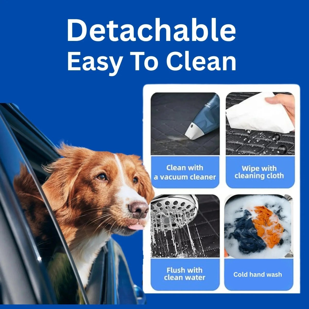 The Miracle Brands – Heavy - Duty Dog Car Seat Cover, 400 lbs Support, Waterproof Hard Bottom - The Snag Bin