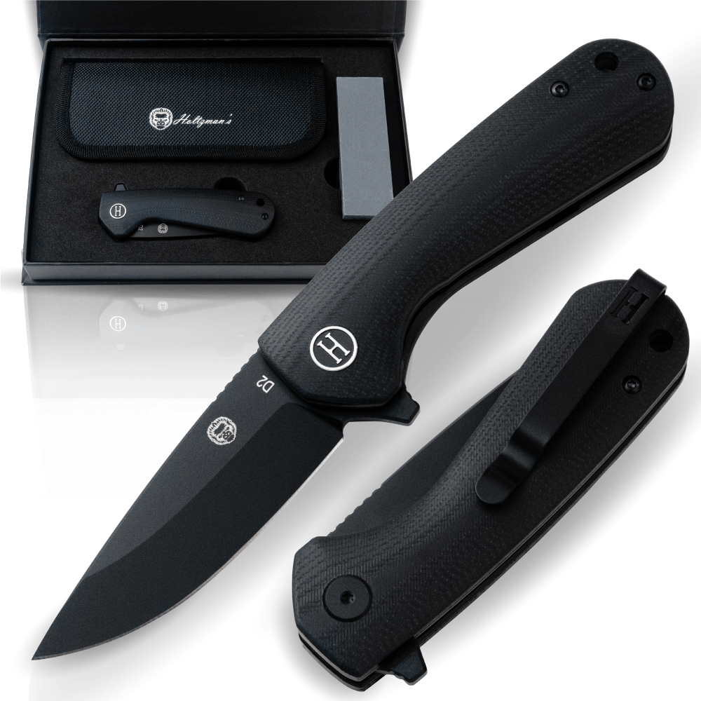 The Peasant Folding Pocket Knife Giftset for Men and Women (Black) - The Snag Bin