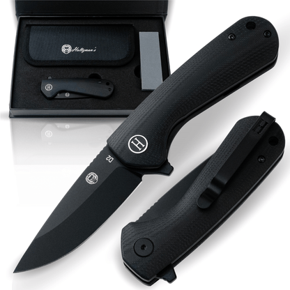 The Peasant Folding Pocket Knife Giftset for Men and Women (Black) - The Snag Bin