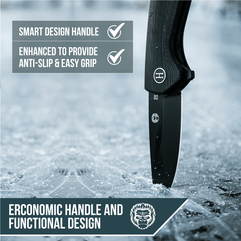 The Peasant Folding Pocket Knife Giftset for Men and Women (Black) - The Snag Bin