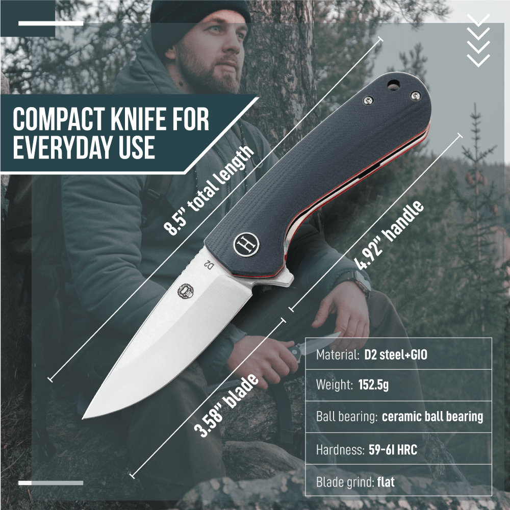 The Peasant Folding Pocket Knife Giftset for Men and Women (Red and Grey) - The Snag Bin