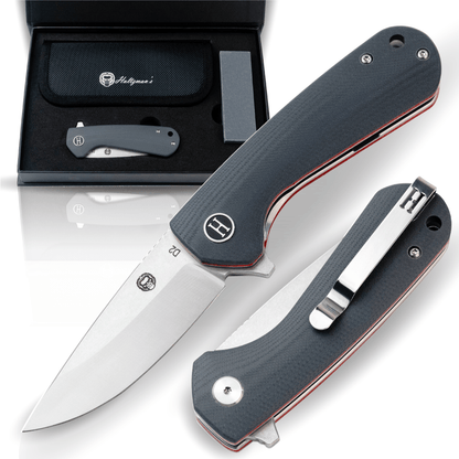 The Peasant Folding Pocket Knife Giftset for Men and Women (Red and Grey) - The Snag Bin
