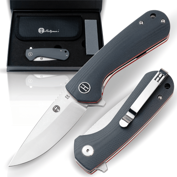 The Peasant Folding Pocket Knife Giftset for Men and Women (Red and Grey) - The Snag Bin