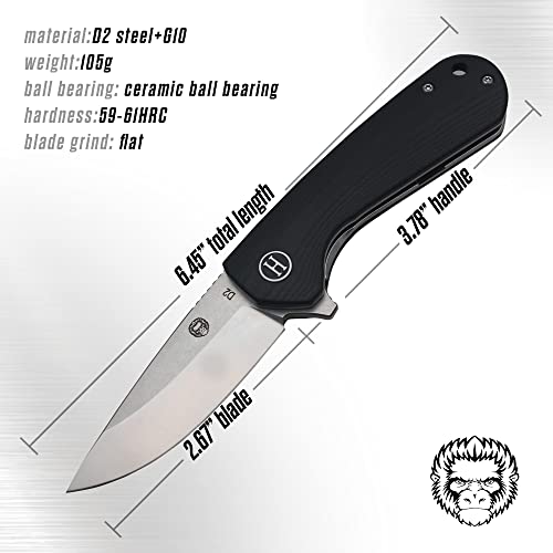 The Peasant Folding Pocket Knife Giftset for Men and Women (Silver and Black) - The Snag Bin