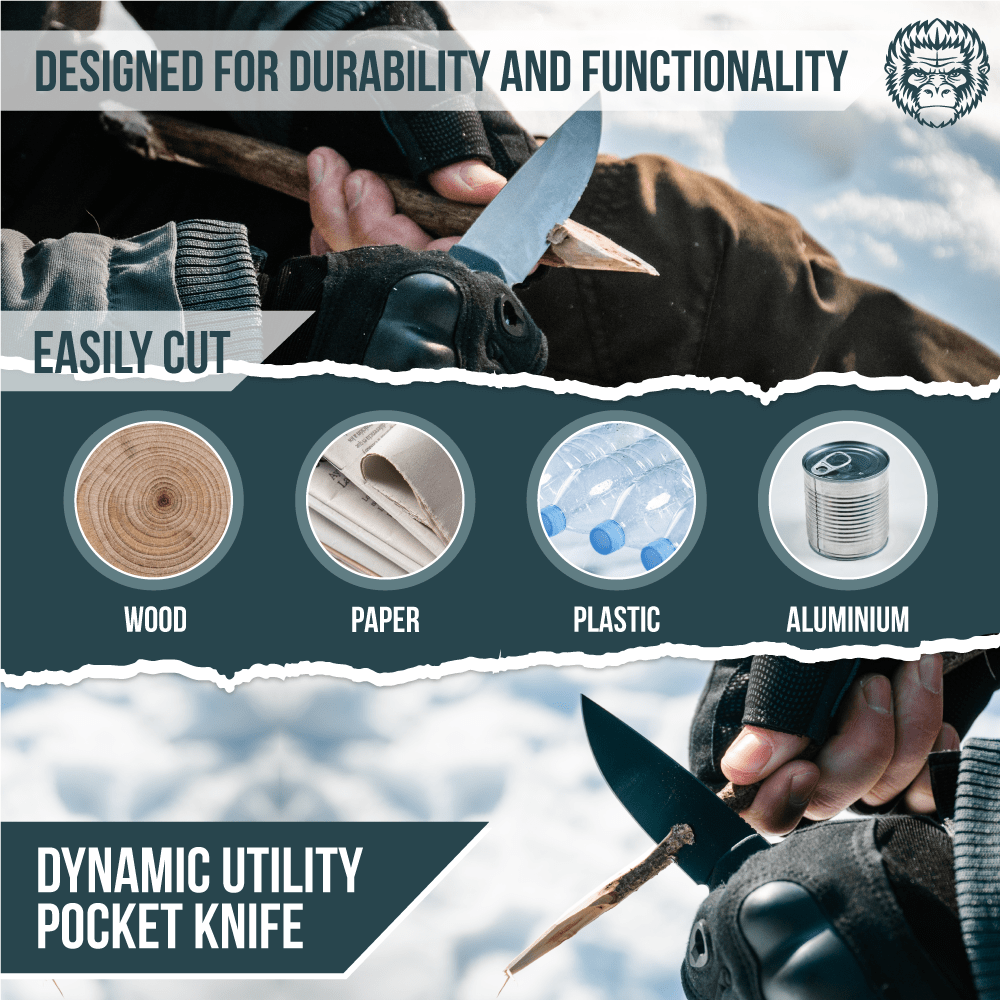 The Peasant Folding Pocket Knife Giftset for Men and Women (Silver and Black) - The Snag Bin