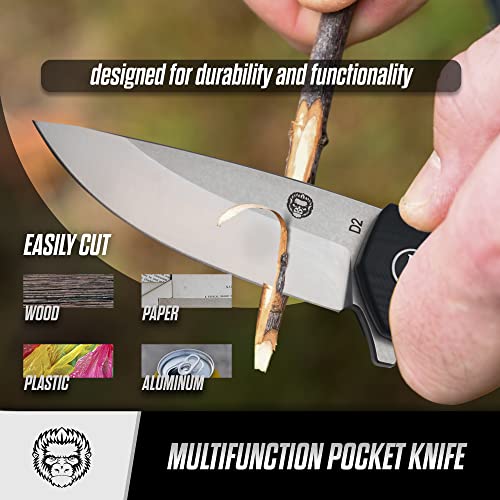 The Peasant Folding Pocket Knife Giftset for Men and Women (Silver and Black) - The Snag Bin
