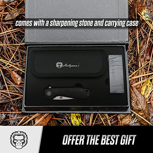 The Peasant Folding Pocket Knife Giftset for Men and Women (Silver and Black) - The Snag Bin