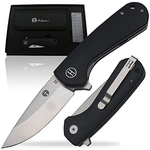 The Peasant Folding Pocket Knife Giftset for Men and Women (Silver and Black) - The Snag Bin